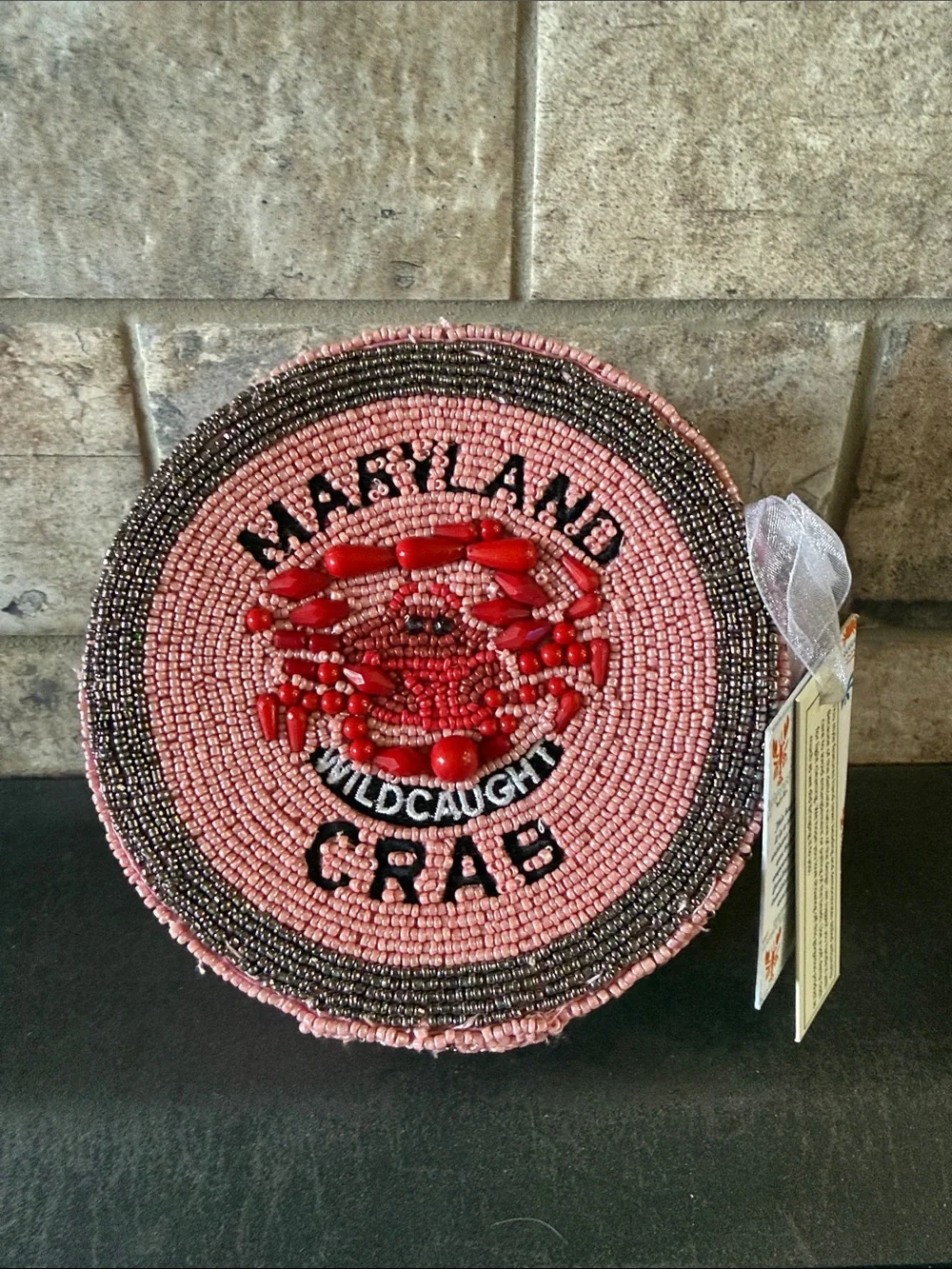 Beaded Maryland Crab Crossbody - Adorable!